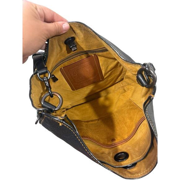 COACH 1941 Duffle Bag in Black Pebble Leather Crossbody Satchel No DF-50115 - Picture 3 of 16